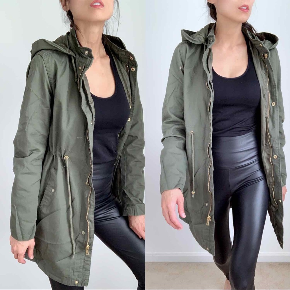 OLIVE GREEN UTILITY CARGO JACKET - Picture 10 of 16